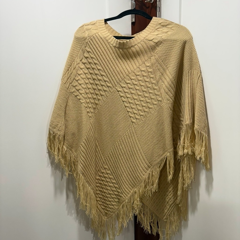 Elegant Tan Knit Women's Sweater